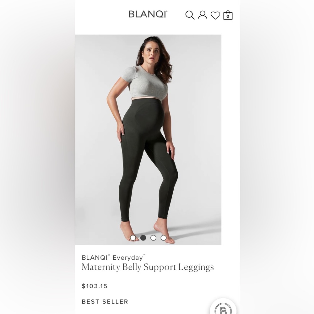 NWT Blanqi Everyday Forest Green maternity leggings.
